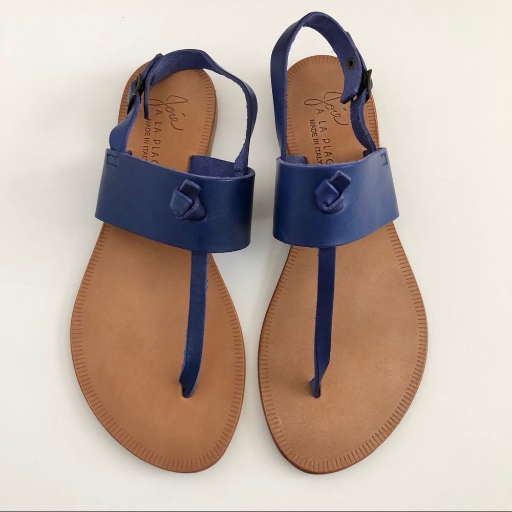 NWT Joie Bastia Knot Thong Sandal Cobalt Blue - Picture 3 of 5